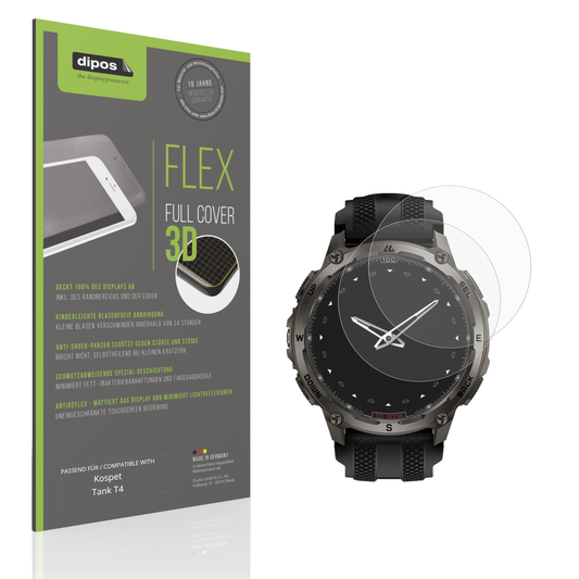 2x Full Cover Schutzfolie matt für Kospet Tank T4