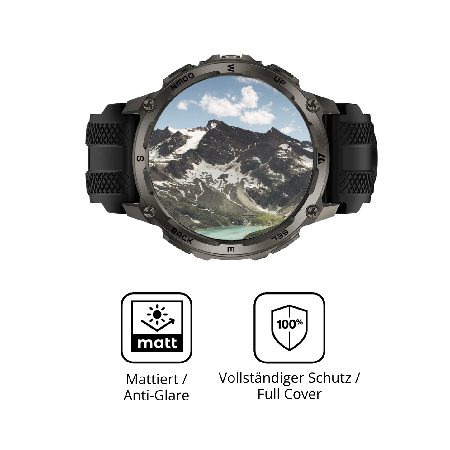 2x Full Cover Schutzfolie matt für Kospet Tank T4