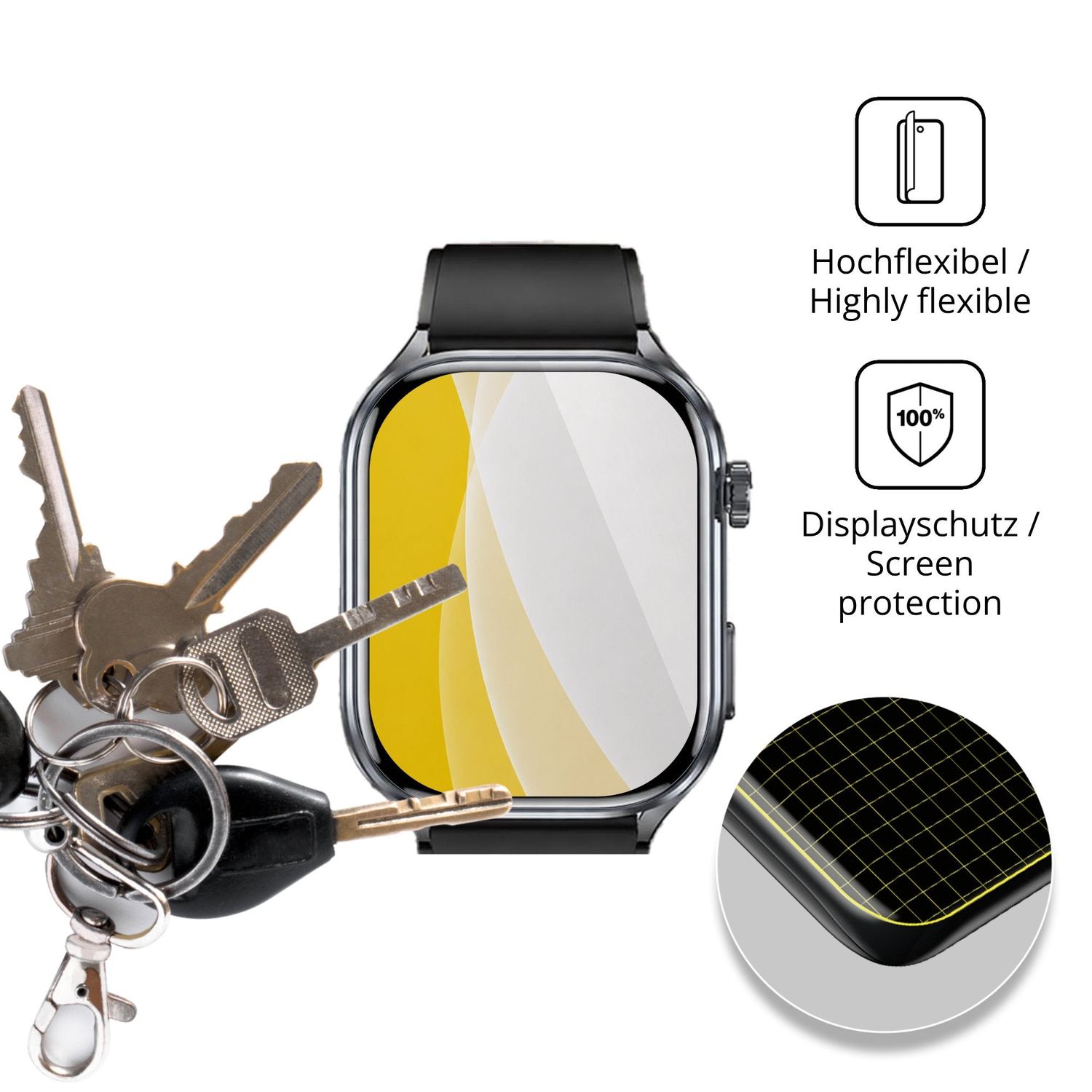 dipos Displayschutz für KPEP ET572, transparente Oberfläche, geringe Dicke und perfekte Passform