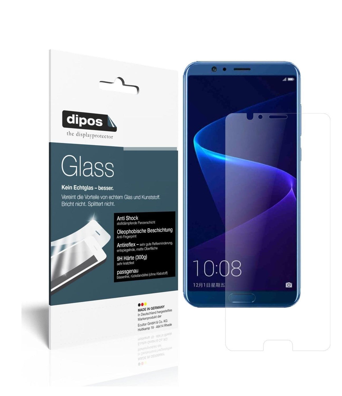 1x 9H Schutzfolie matt für Huawei Honor V10 Panzerfolie