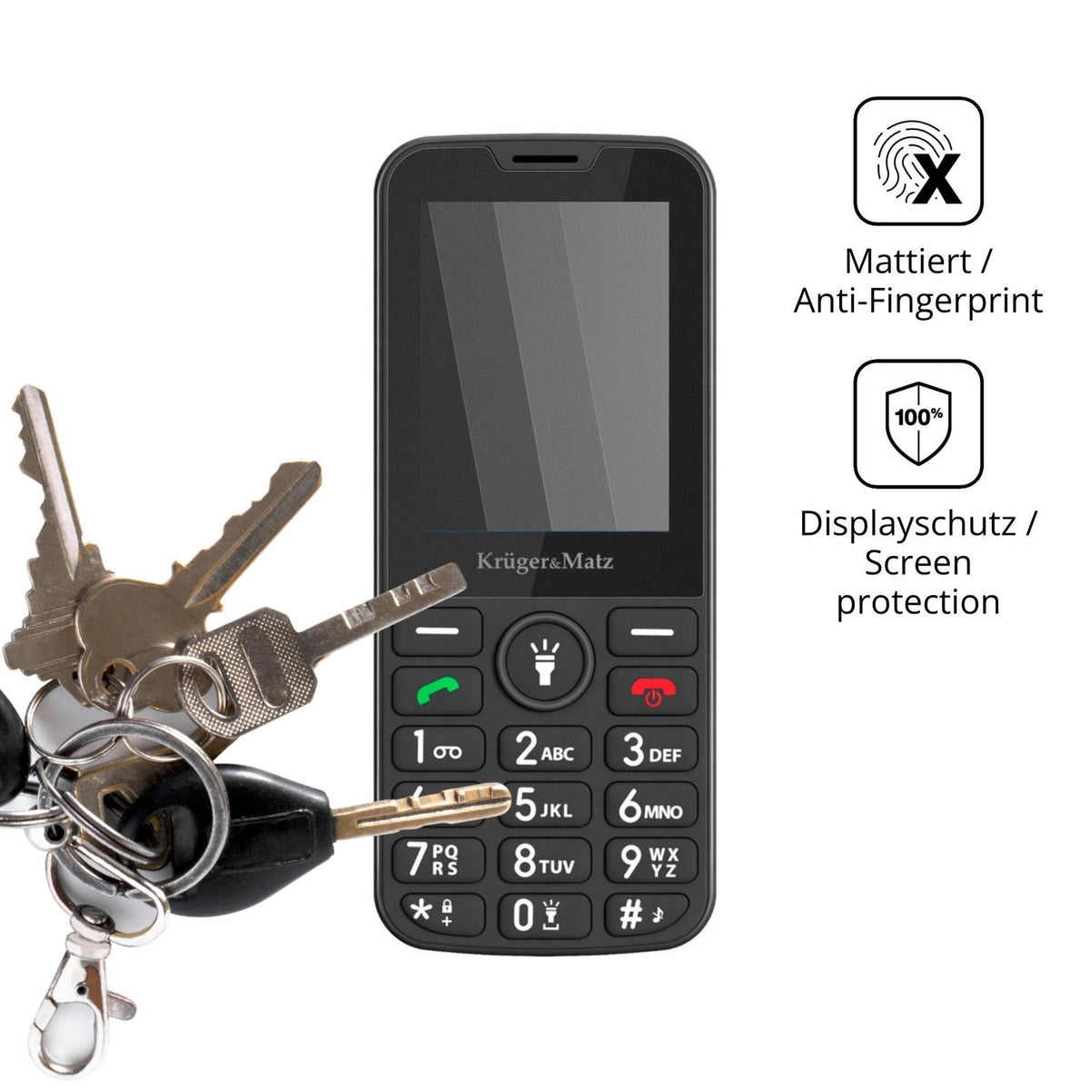 Blickschutzfolie für Kruger Matz Simple 924 matt Schutzfolie Privacy