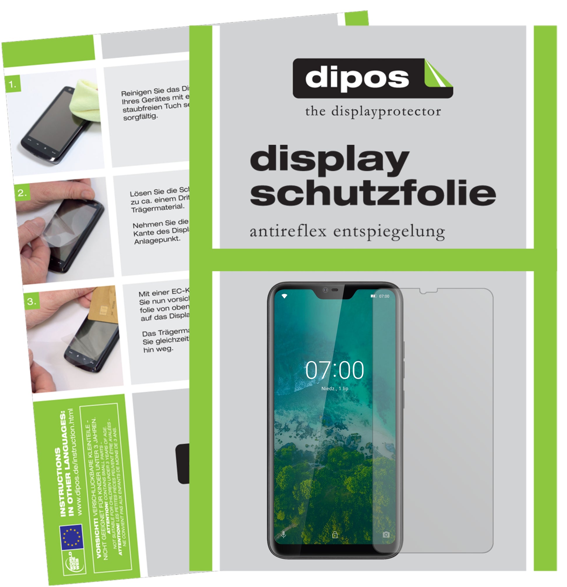 Mattes Panzerglas: Entspiegelte, dünne Folie, Fingerabdruckresistenz und Bildschirmschutz für Kruger-Matz Smartfon LIVE 7