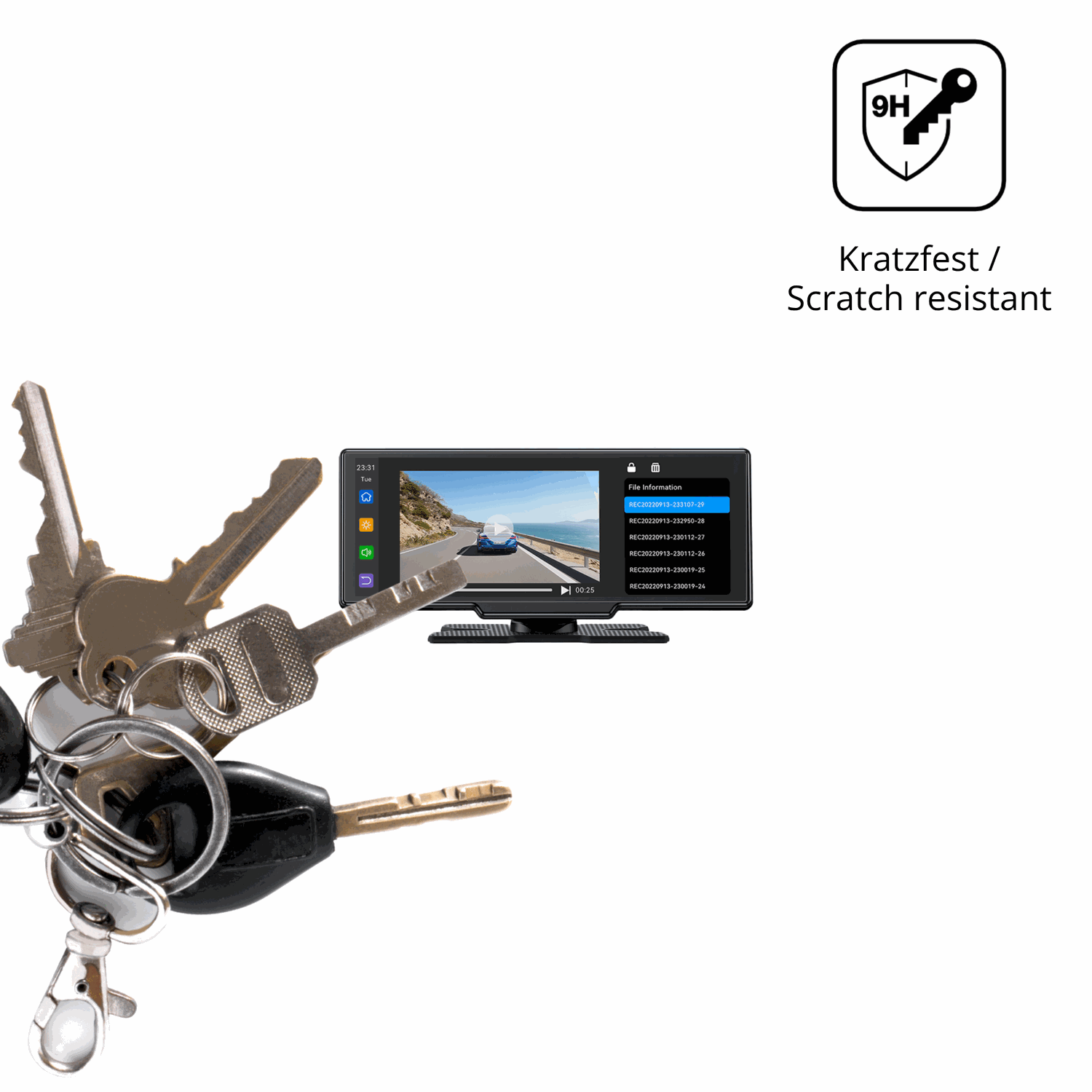 dipos Displayschutz für Krunia T93 9.26, transparente Oberfläche, perfekte Passform auch für die Rundungen