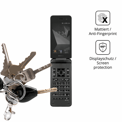 dipos Displayschutz für Kyocera Digno Keitai 4, mattierte Oberfläche, Blickschutzfilter und perfekter Passform