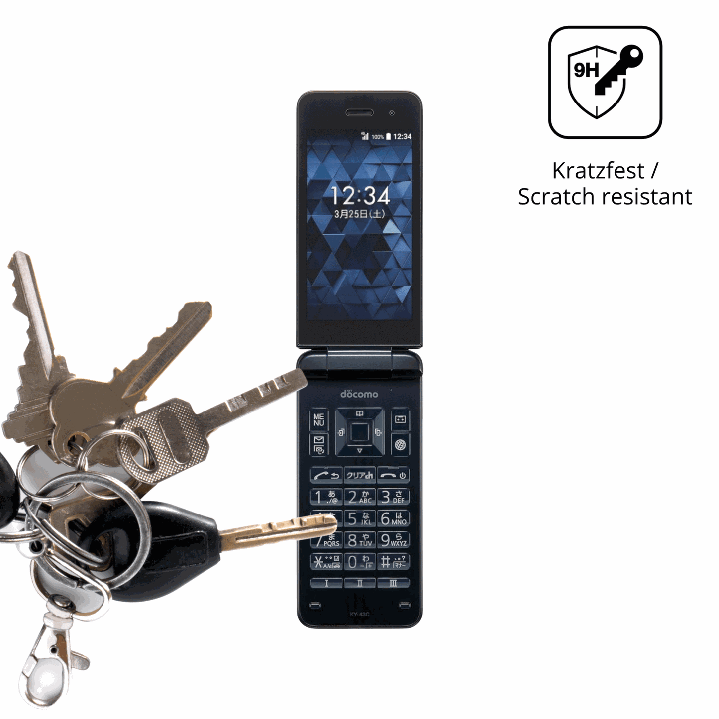 dipos Displayschutz für Kyocera Digno Keitai Cameraless, mattierte Oberfläche, robuste Festigkeit und perfekte Passform