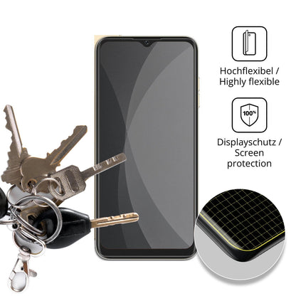 dipos Displayschutz für Lagenio A10 Pro, mit Blickschutzfilter und perfekter Passform auch für die Rundungen