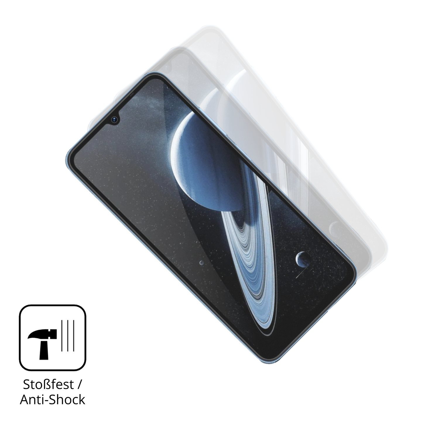 2x Full Cover Schutzfolie matt für Lagenio A12 Pro