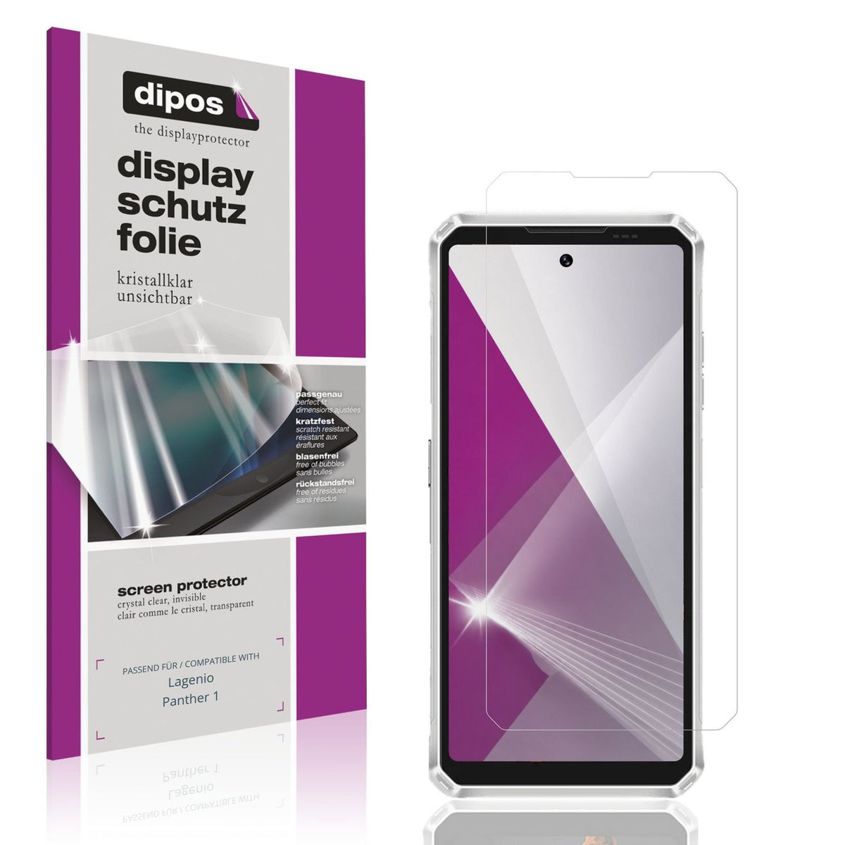 4x Schutzfolie klar für Lagenio Panther 1 Display-Schutzfolie