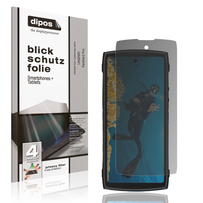 Blickschutzfolie von dipos passend für LAGENIO Panther2 Pro, präziser Zuschnitt und blasenfrei montiert