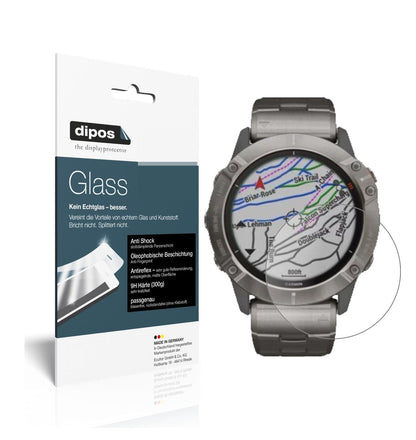 1x 9H Schutzfolie matt für Garmin fenix 6X Pro Panzerfolie
