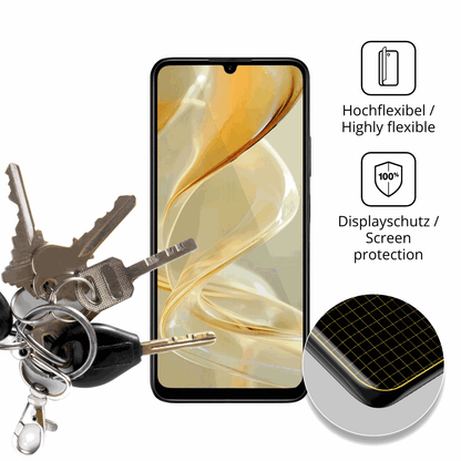 dipos Displayschutz für Lava Bold N2, transparente Oberfläche, geringe Dicke und perfekte Passform