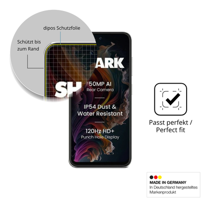 Schutzfolie mit optimaler Passform, zur Verwendung mit Hüllen geeignet