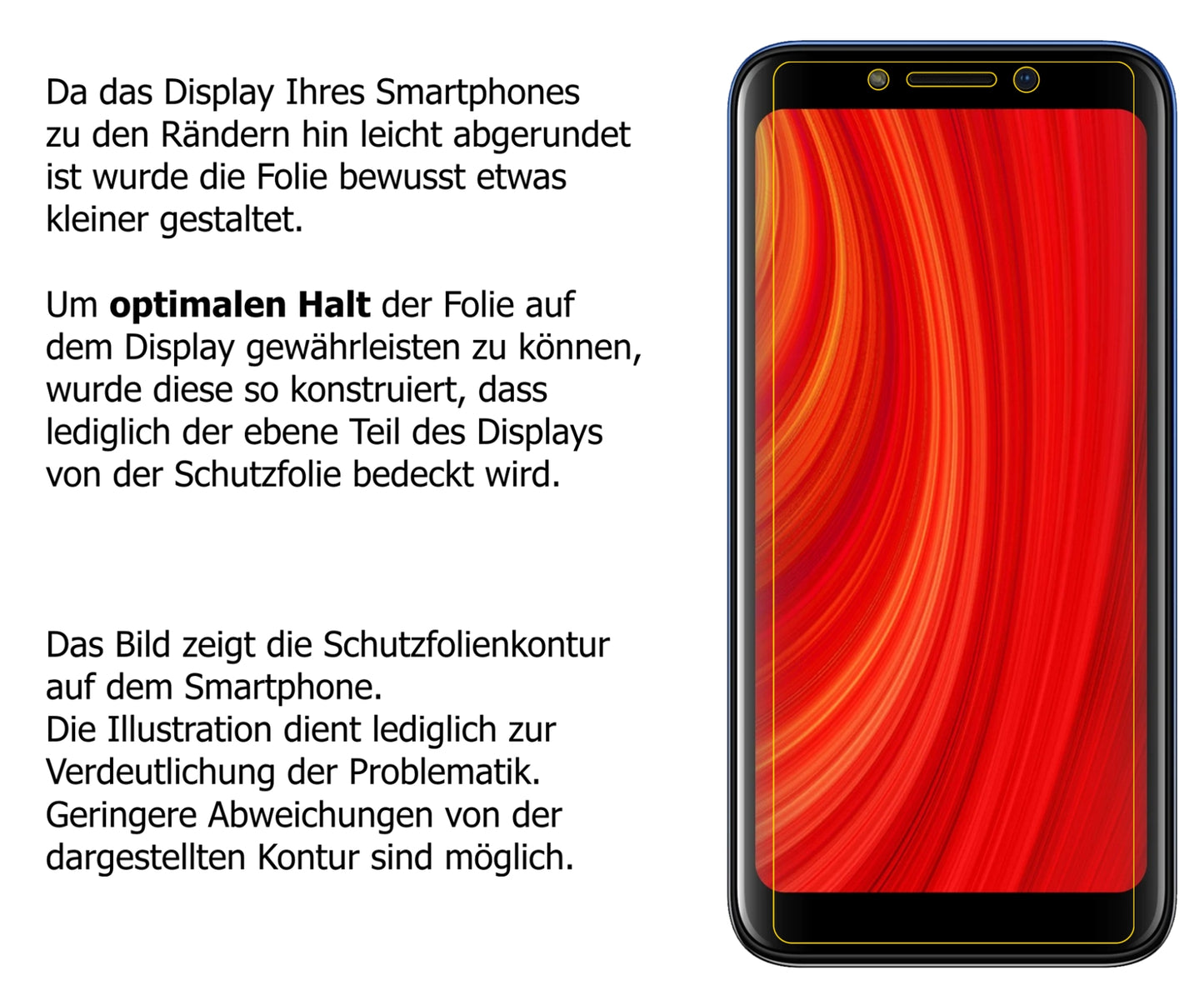 dipos Displayschutz für Lava Z61 Pro, mattierte Oberfläche, robuste Festigkeit und perfekte Passform