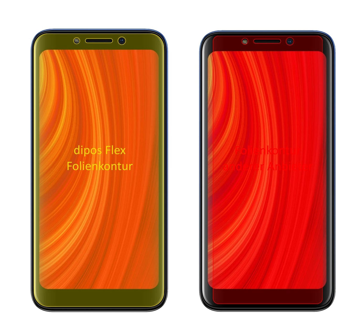 2x 3D Full Cover Schutzfolie für Lava Z61 Pro