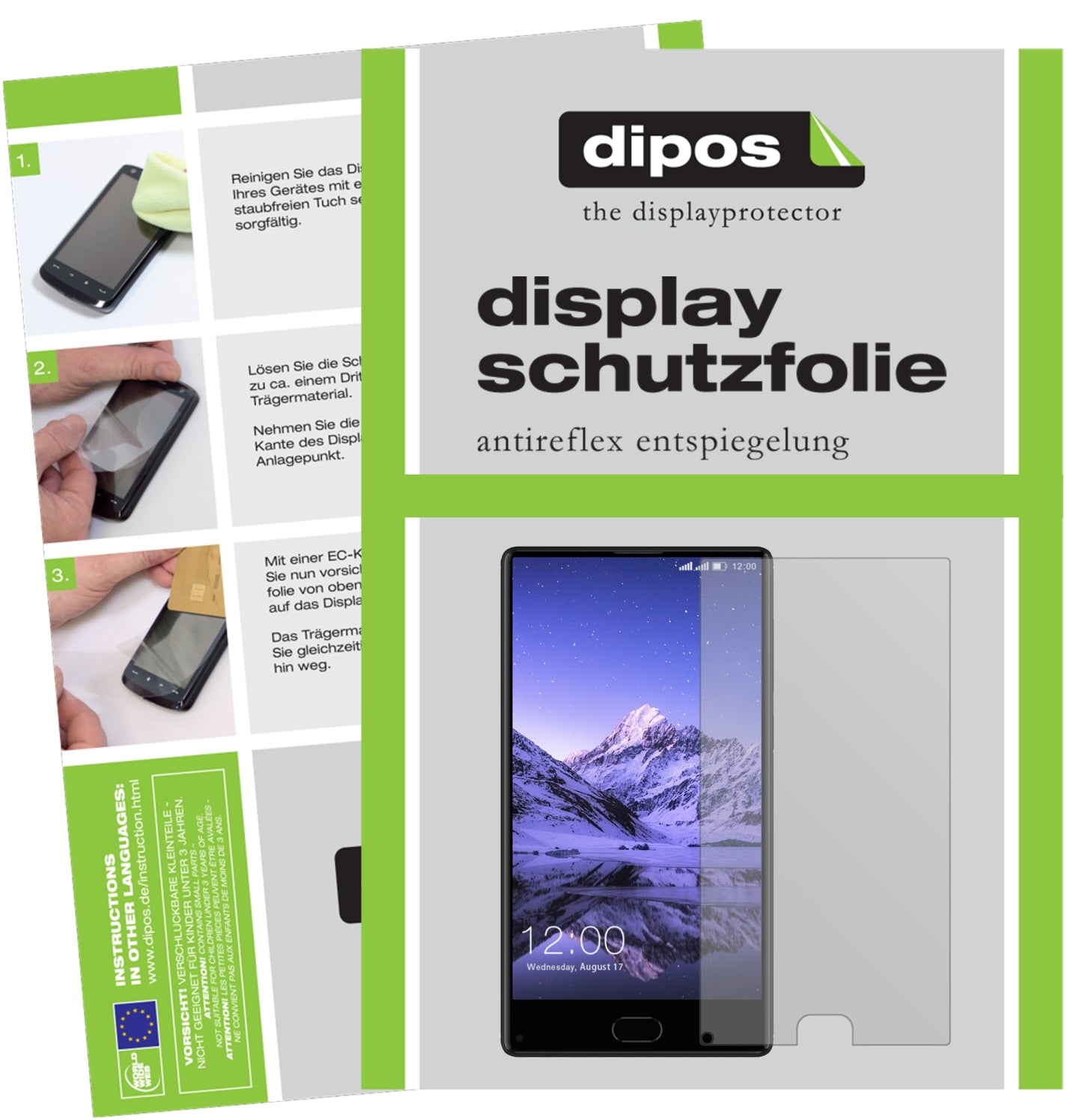 Mattes Panzerglas: Entspiegelte, dünne Folie, Fingerabdruckresistenz und Bildschirmschutz für Leagoo-Kiicaa Mix
