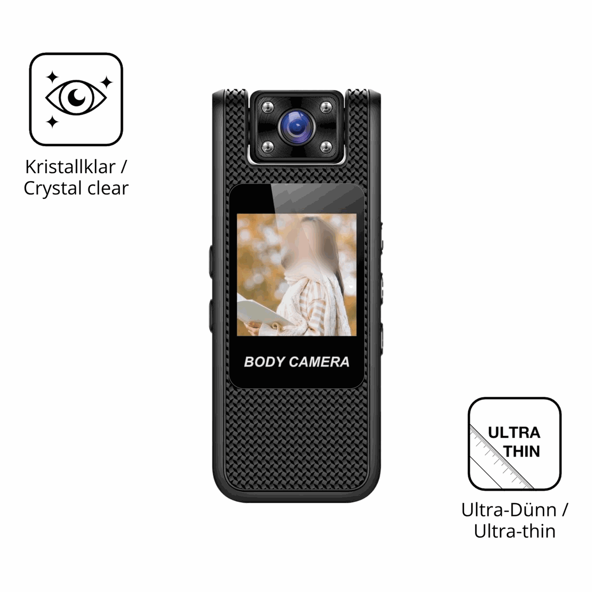 4x Schutzfolie klar für Lecreatekit 4K Action-Cam Display-Schutzfolie