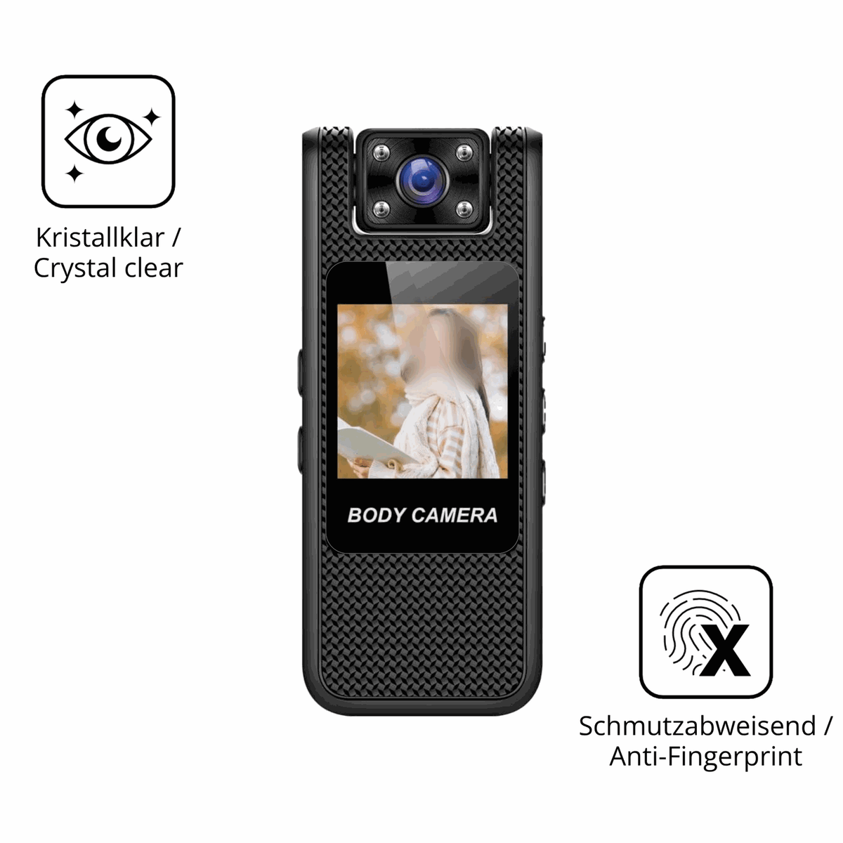 2x 9H Schutzfolie für Lecreatekit 4K Action-Cam Panzerfolie