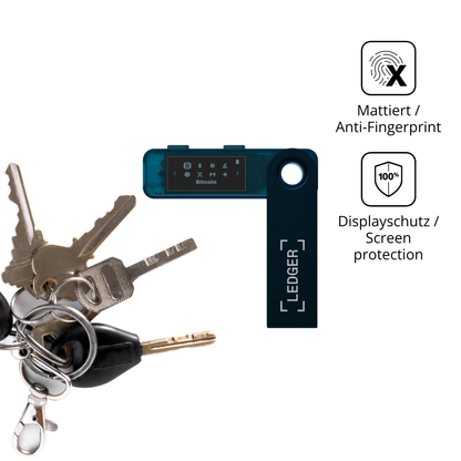 dipos Displayschutz für Ledger Nano S Plus, mattierte Oberfläche, Blickschutzfilter und perfekter Passform