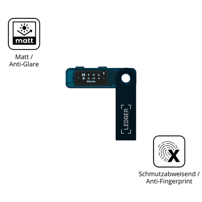 9H Hartbeschichtete, flexible Folie passend zugeschnitten für Ledger Nano S Plus