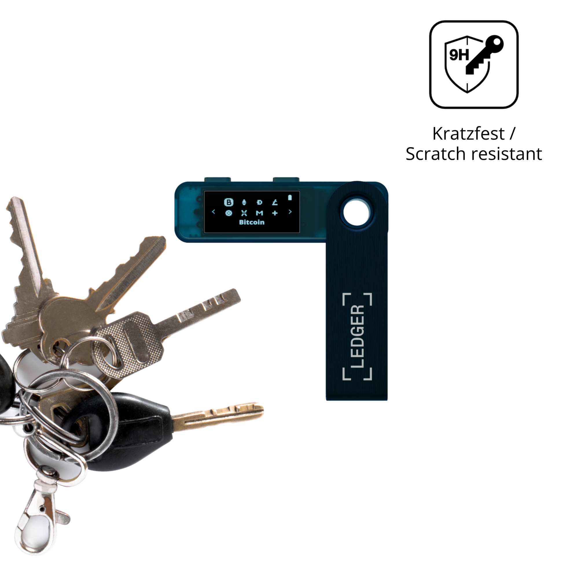 dipos Displayschutz für Ledger Nano S Plus, transparente Oberfläche, perfekte Passform auch für die Rundungen