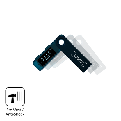 Schutz gegen Kratzer auf dem Ledger Nano S Plus Glas durch Schlüssel, Stöße gegen die Tischkante oder Stürze