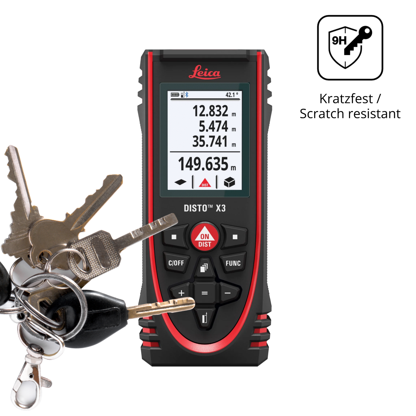 dipos Displayschutz für Leica Disto X3, mattierte Oberfläche, robuste Festigkeit und perfekte Passform