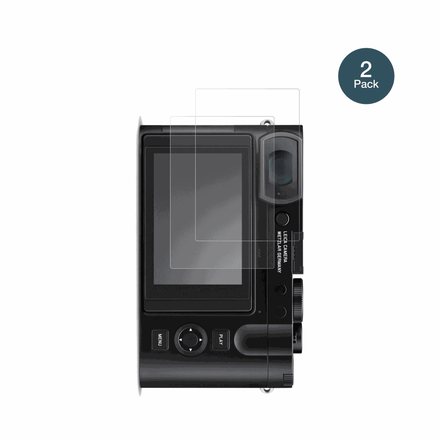 LeicaQ3 Monochrom mit aufgebrachter dipos Panzerfolie, die lästige Fingerabdrücke minimiert