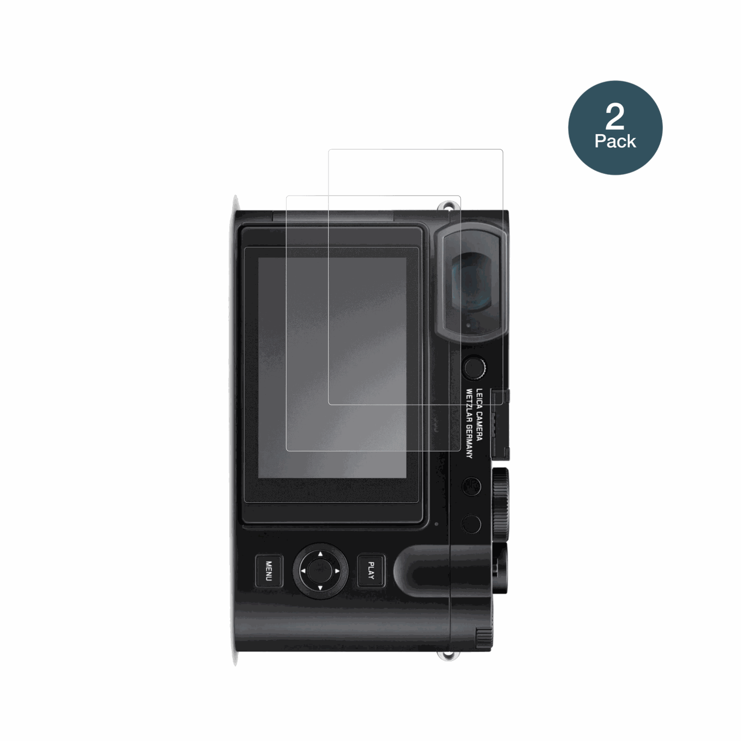 LeicaQ3 Monochrom mit aufgebrachter dipos Panzerfolie, die lästige Fingerabdrücke minimiert