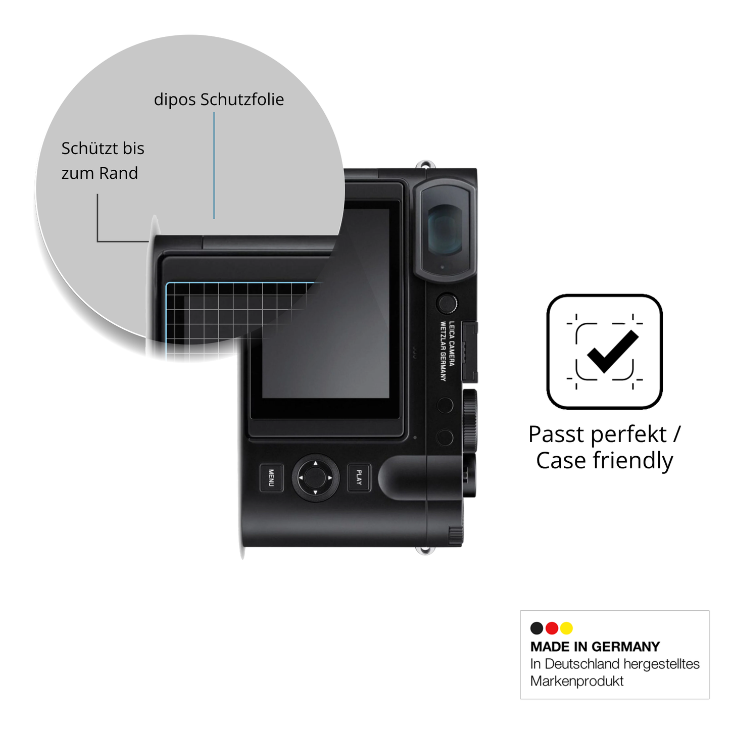Besonders flexibler Displayschutz mit Anti-Shock-Schicht im Materialmix