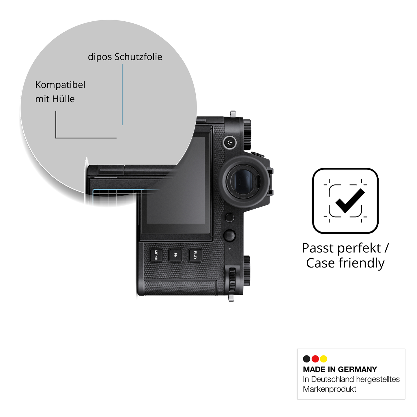 4x Schutzfolie matt für Leica SL3 Display-Schutzfolie