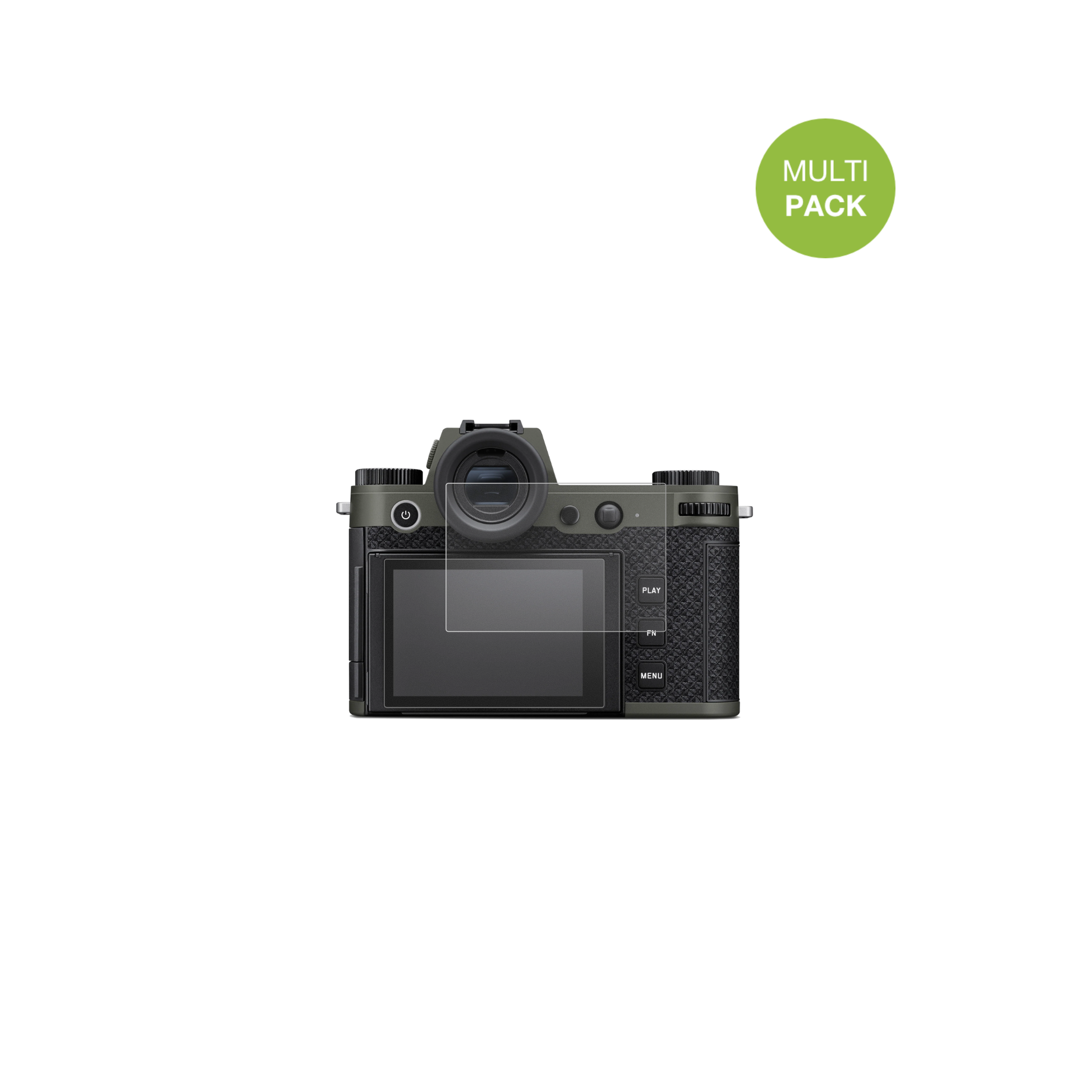 LeicaSL3 Reporter mit aufgebrachter dipos Displayschutzfolie, die lästige Fingerabdrücke minimiert