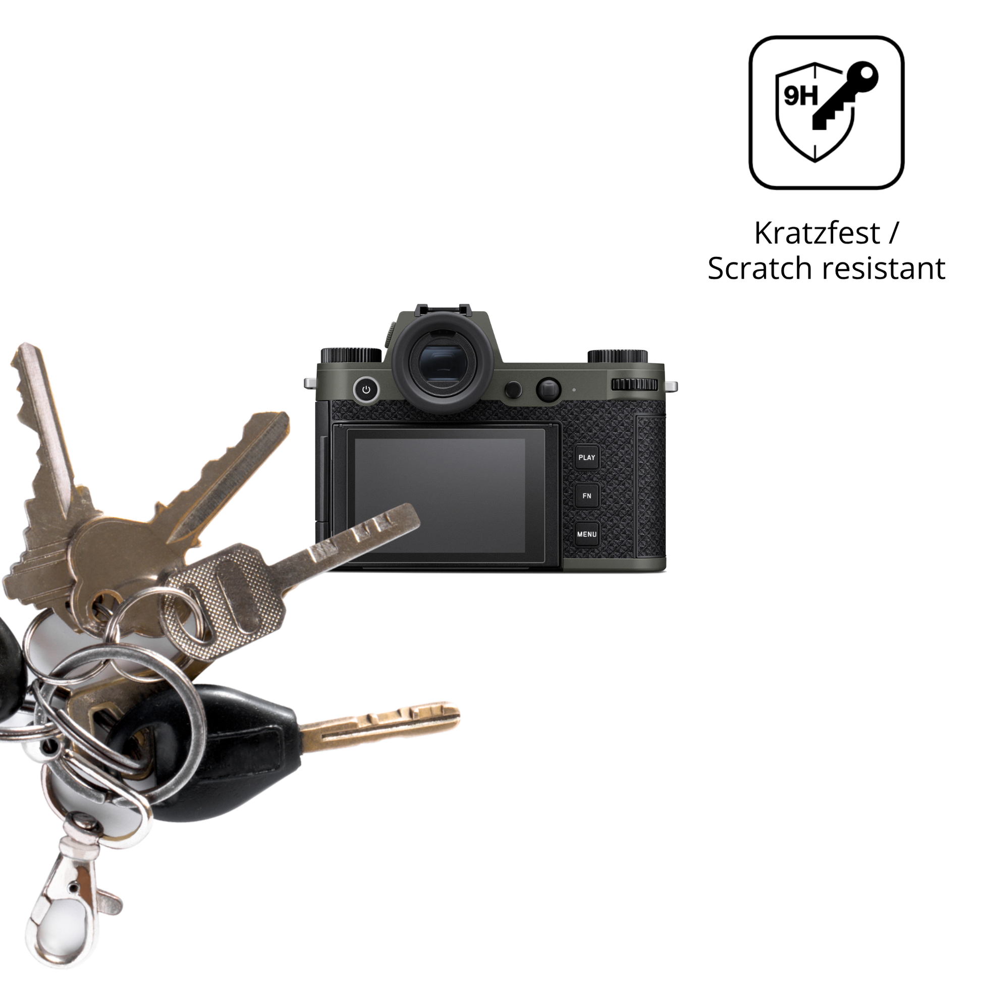 dipos Displayschutz für Leica SL3 Reporter, mattierte Oberfläche, robuste Festigkeit und perfekte Passform