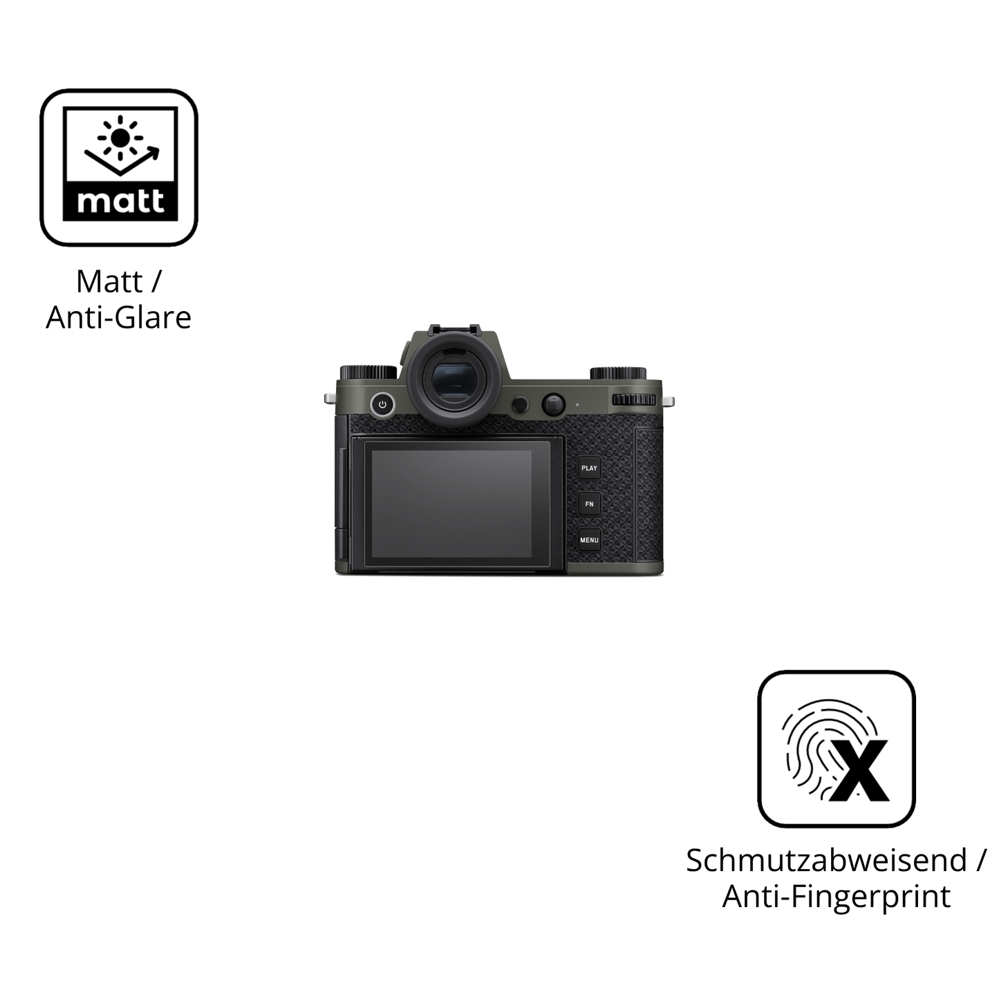 9H Hartbeschichtete, flexible Folie passend zugeschnitten für Leica SL3 Reporter