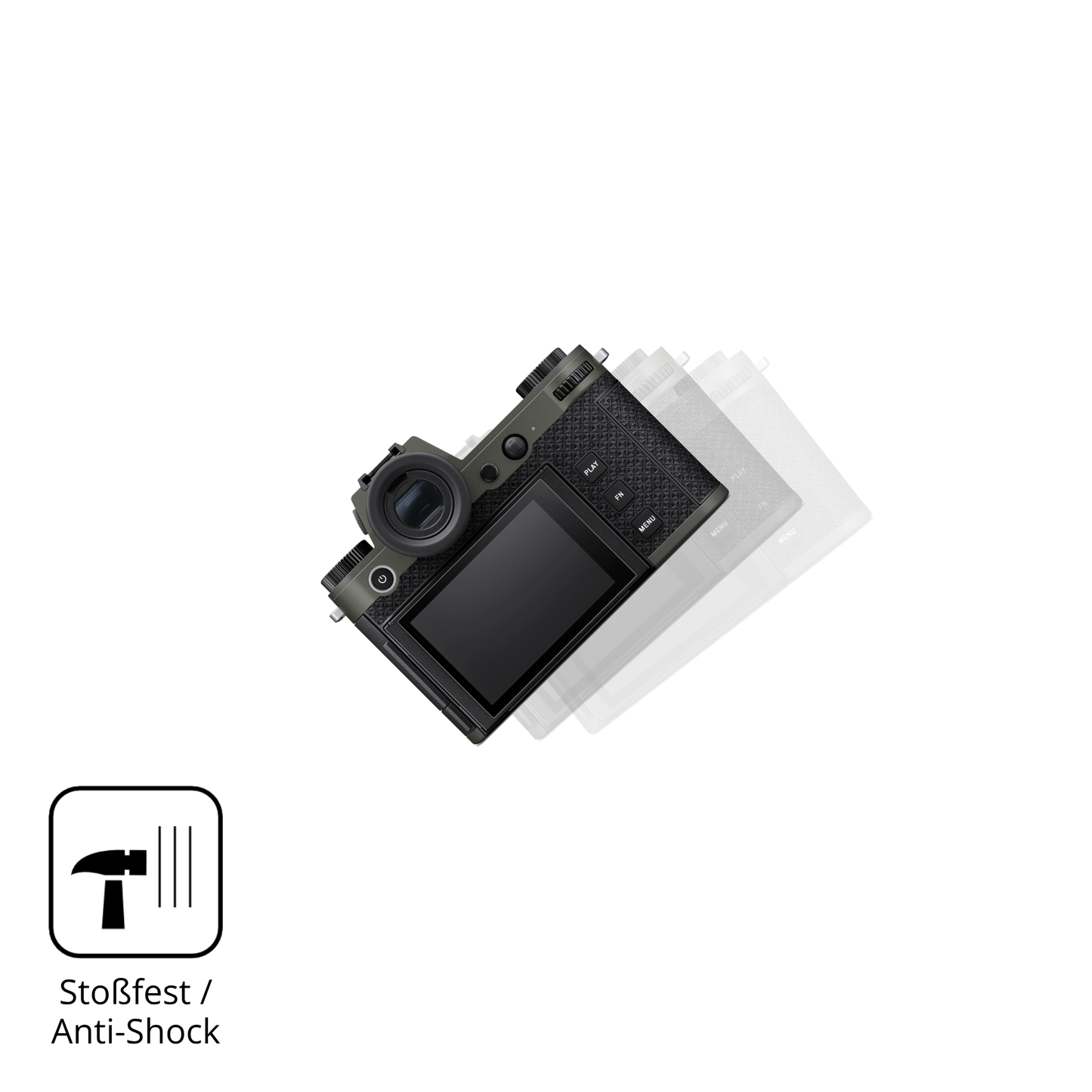 Schutz gegen Kratzer auf dem Leica SL3 Reporter Glas durch Schlüssel, Stöße gegen die Tischkante oder Stürze