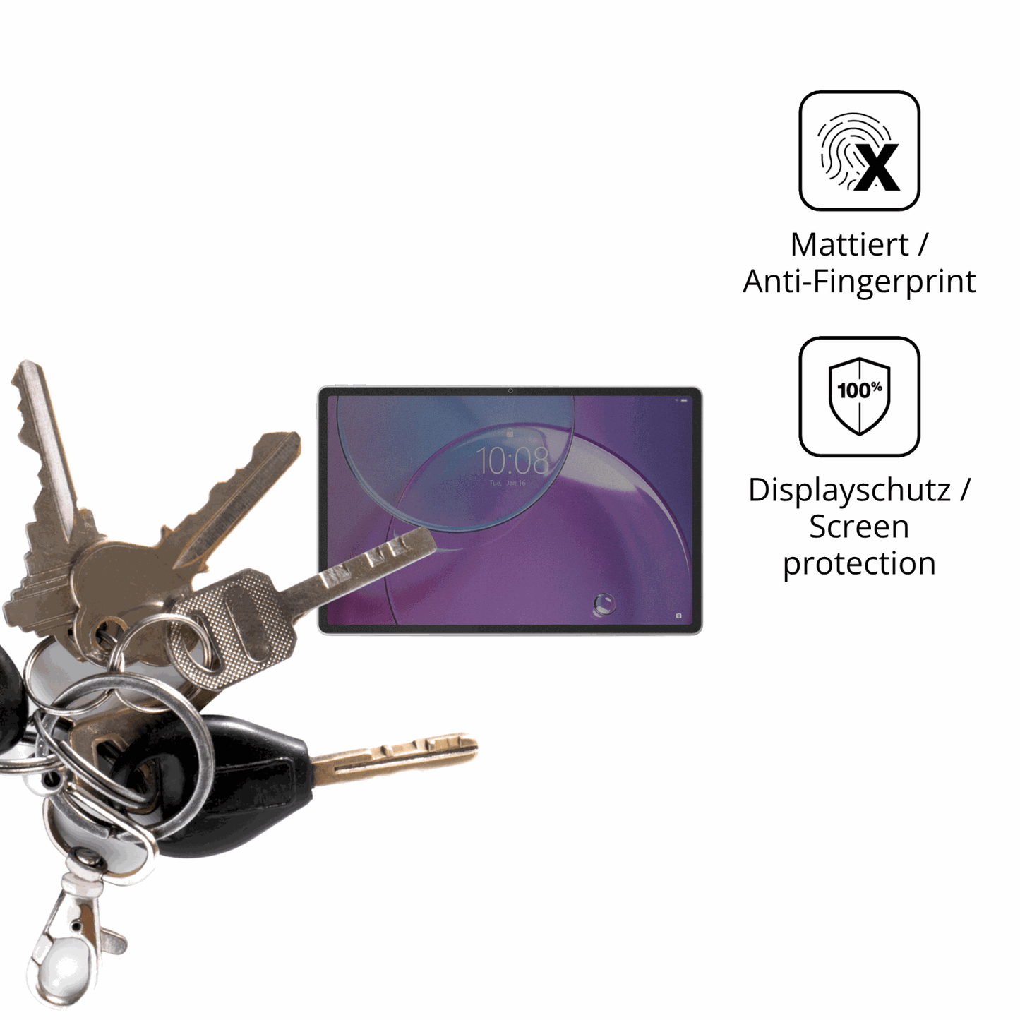dipos Displayschutz für Lenovo Idea Tab Pro Gen 2 13 Zoll, mattierte Oberfläche, Blickschutzfilter und perfekter Passform