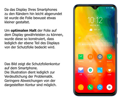 dipos Displayschutz für Lenovo K6 Enjoy, mattierte Oberfläche, robuste Festigkeit und perfekte Passform