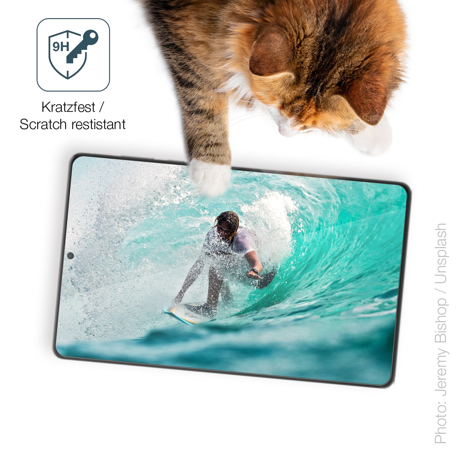 dipos Displayschutz für Lenovo Tab M8 (4 Gen), transparente Oberfläche, perfekte Passform auch für die Rundungen