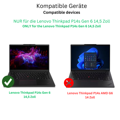 2x Schutzfolie klar für Lenovo Thinkpad P14s Gen 6 14.5 Zoll Display-Schutzfolie