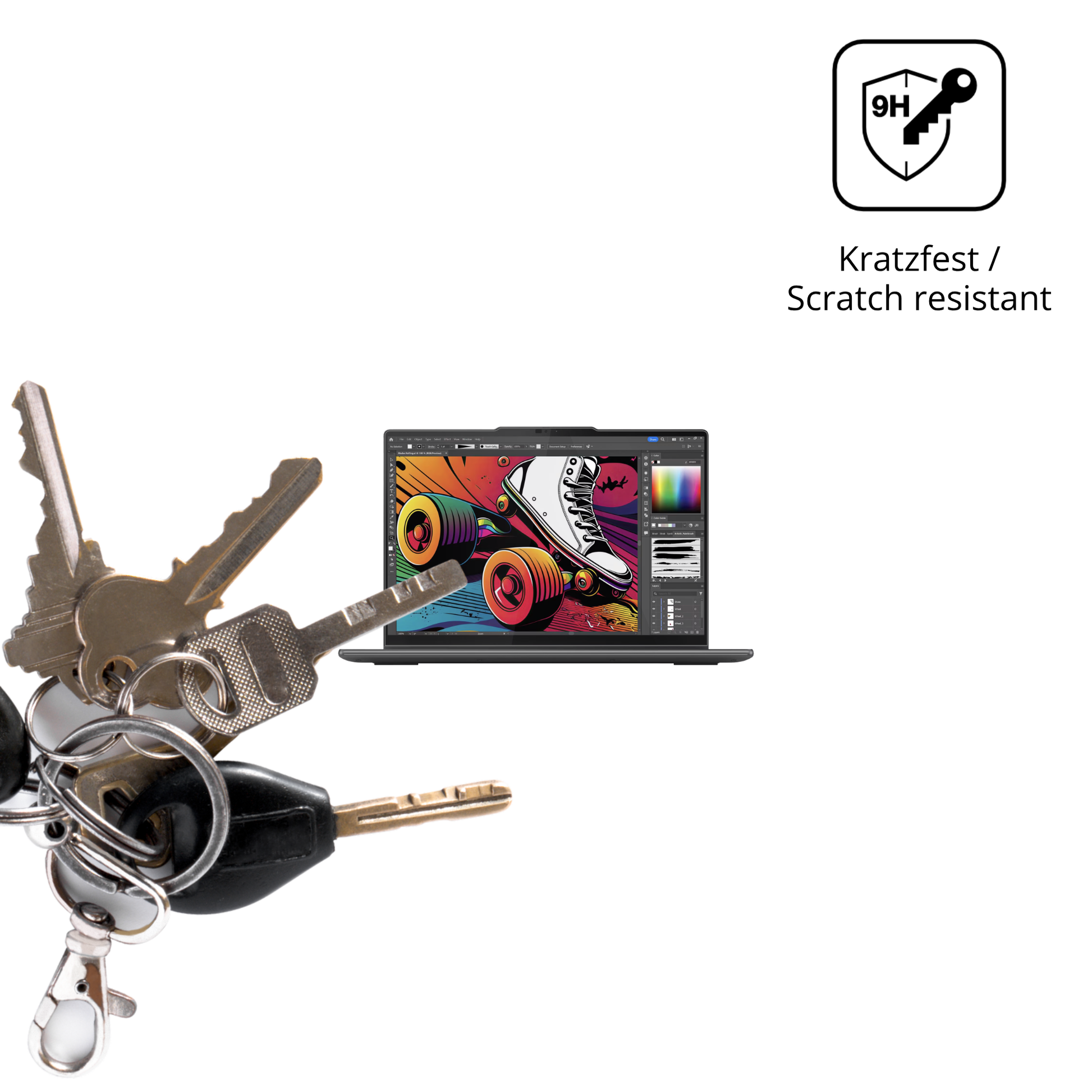 dipos Displayschutz für Lenovo Yoga 7 2-in-1 14IML9, transparente Oberfläche, perfekte Passform auch für die Rundungen