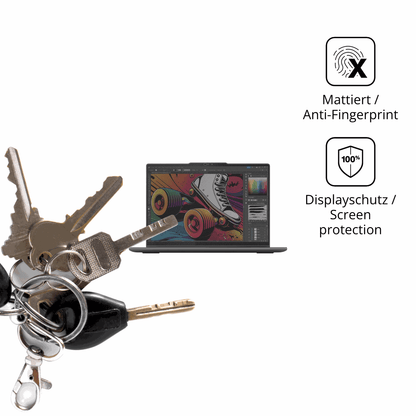 dipos Displayschutz für Lenovo Yoga 7 2-in-1 14IML9, mattierte Oberfläche, Blickschutzfilter und perfekter Passform