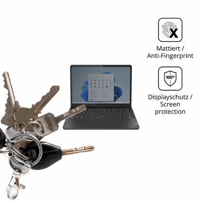 dipos Displayschutz für lenovo13w yoga gen 2, mattierte Oberfläche, Blickschutzfilter und perfekter Passform