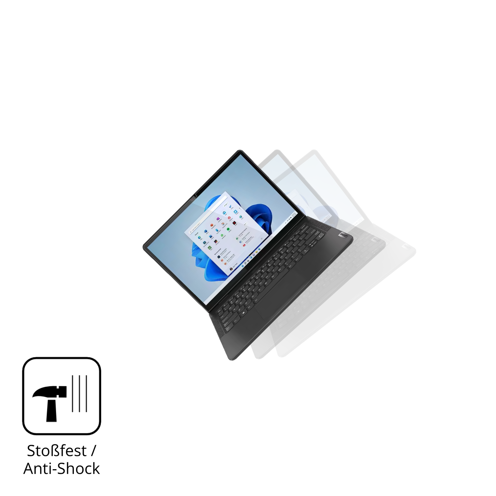 Schutz gegen Kratzer auf dem lenovo13w yoga gen 2 Glas durch Schlüssel, Stöße gegen die Tischkante oder Stürze