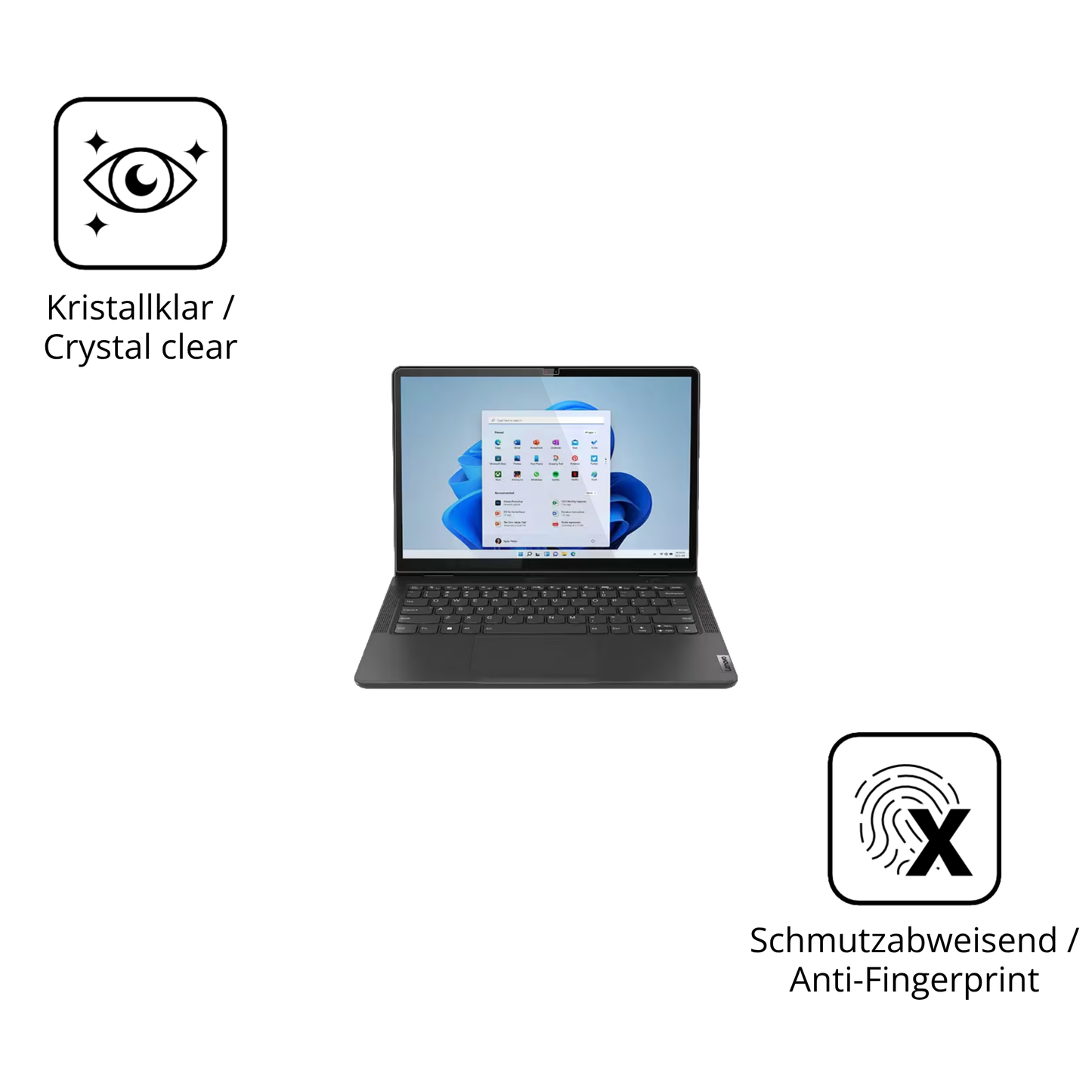 Flexible TPU-Folie passend zugeschnitten für lenovo13w yoga gen 2, vollständige Abdeckung
