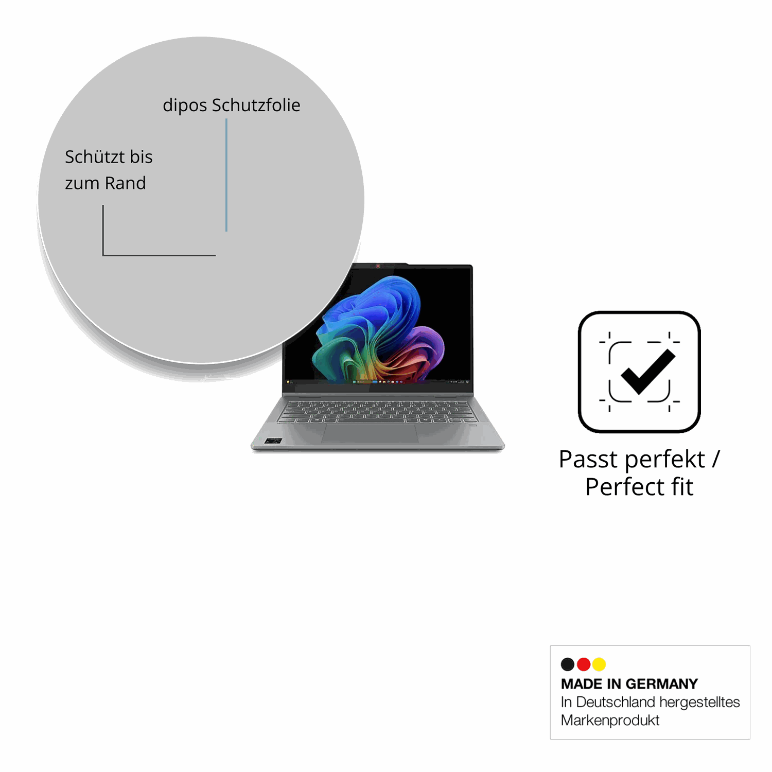 Schutz gegen Kratzer auf dem Lenovo IdeaPad 5 2-in-1 14 Zoll Glas durch Schlüssel oder Ähnliches