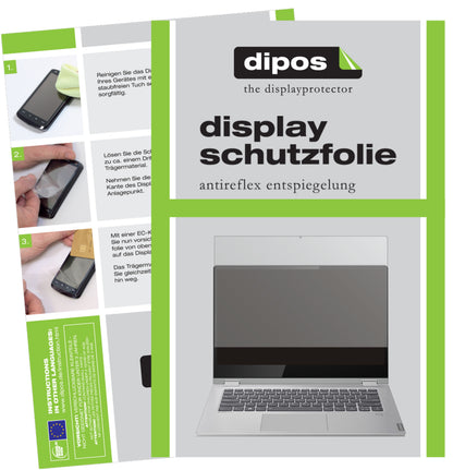 Matte Displayschutzfolie von dipos passend für Lenovo Ideapad C340 14 Zoll, präziser Zuschnitt und blasenfrei montiert