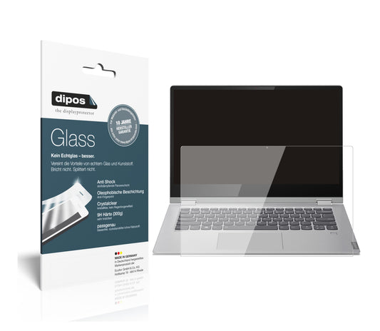 Klare Displayschutzfolie von dipos passend für Lenovo Ideapad C340 14 Zoll, 9H kratzfest und blasenfrei montiert