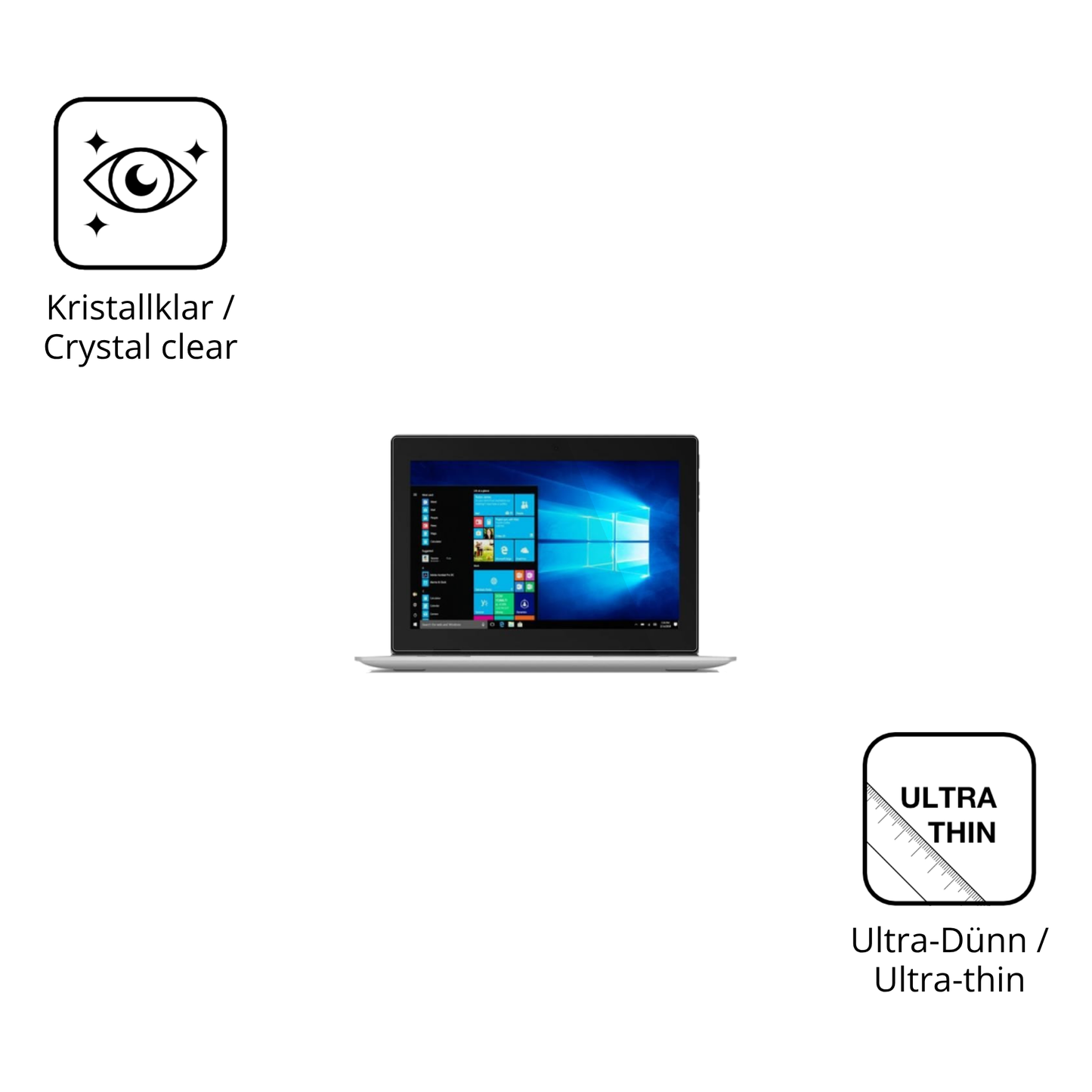 Dünne und klare Folie passend zugeschnitten für Lenovo IdeaPad D330