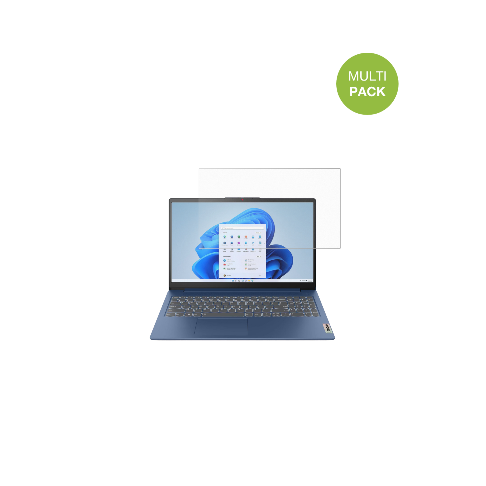 LenovoIdeaPad Slim 3 15.6 Zoll mit aufgebrachter dipos Displayschutzfolie, die lästige Fingerabdrücke minimiert