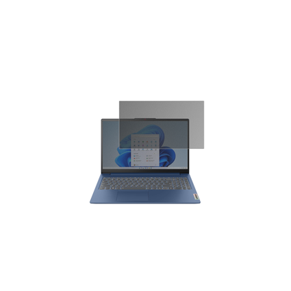 LenovoIdeaPad Slim 3 15.6 Zoll mit aufgebrachtem dipos Displayschutz, der seitliche Einblicke blockiert