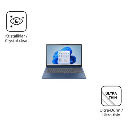 Dünne und klare Folie passend zugeschnitten für Lenovo IdeaPad Slim 3 15.6 Zoll